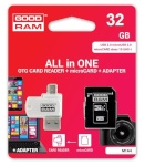 Goodram mälukaart microSDHC 32GB CL10 + adapter + lugeja
