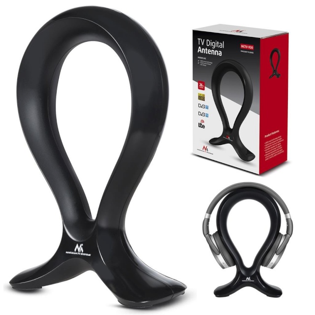 Maclean antenn MCTV-920 Indoor Antenna 2in1+ Headphone Stand HDTV DVB-T2 DVB-T LTE