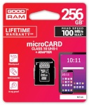 Goodram mälukaart microSDXC 256GB CL10 UHS-I + adapter