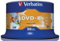 Verbatim toorikud DVD-R 4.7GB 16X Wide Inkjet Printable (50tk)