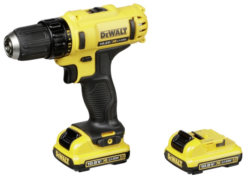DeWALT akutrell DCD710D2-QW 10,8V 2x 2 Ah Cordless Drill Driver + Case