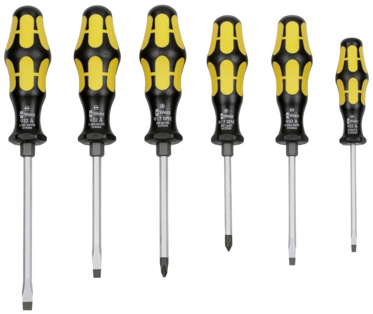 WERA kruvikeerajate kmpl 932/6 Kraftform Screwdriver Set with Rack