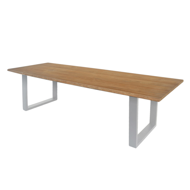 H4Y Laud NAUTICA 280x100xH76cm, lauaplaat: tiikpuu, viimistlus: rustik, õlitamata, roostevabast terasest jalad