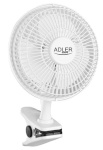 Adler ventilaator AD 7317 Fan with Clips and Base, 15cm, valge