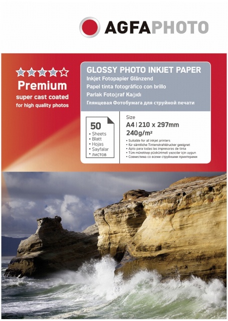 Agfaphoto fotopaber Premium Läikiv Photo Paper 240g A4 50 Lehte