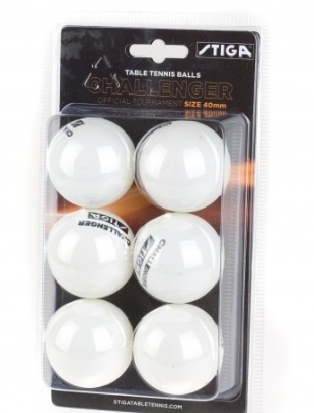 Stiga lauatennise pallid Challenger valge 6tk
