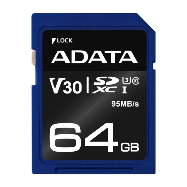 ADATA mälukaart Premier Pro SDXC UHS-I U3 64GB (Video Full HD) Retail