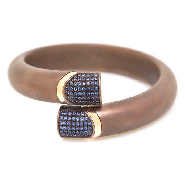 TheRubz naiste käevõru KCRBB0 Sterlinghõbe (19cm) tumepruun