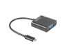 Lanberg adapter AD-UC-VG-01 (USB 3.1 typu C M - D-Sub (VGA) F; 0,15m; kolor must)
