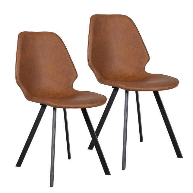 H4Y Tool HELENA 50x46xH82cm, iste ja seljatugi: kunstnahk, värvus: pruun, mustad metallist jalad