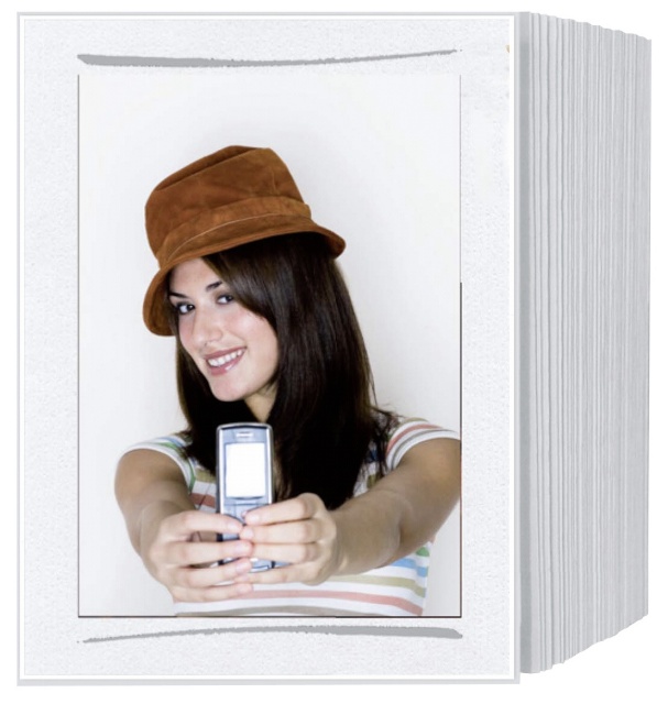 Daiber fotovoldik 1x125 13x18 endless, valge/hall brush stroke