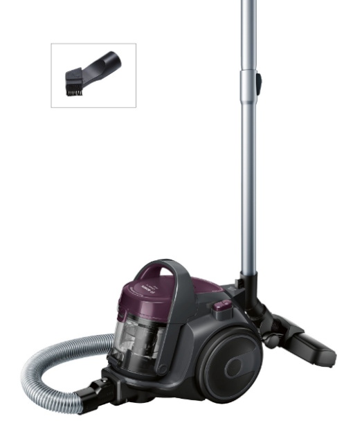 Bosch tolmuimeja BGC05AAA1 MoveOn Mini Cylinder Vacuum Cleaner, must/lilla