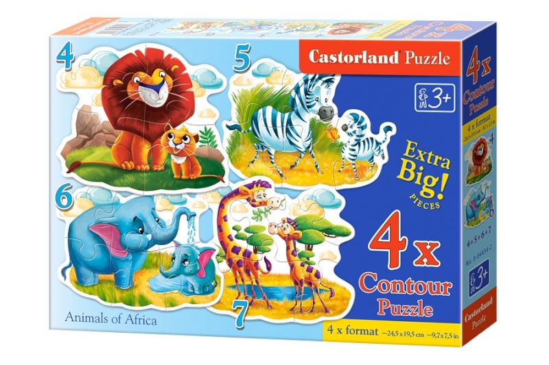 CASTORLAND pusle Aafrika loomad, 4w1, B-04454