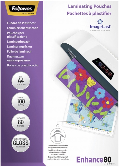 Fellowes lamineerimiskile ImageLast A4 80 micron 100-pakk