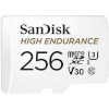 SanDisk mälukaart microSDXC High Endurance 256GB Class 10 U3, V30 + adapter