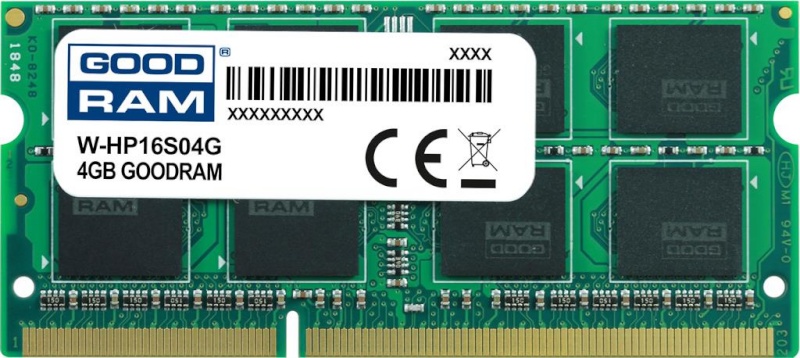 Goodram mälu GOODRAM DDR3 SO-DIMM 4GB 1600MHz CL11