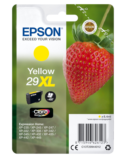 Epson Singlepack kollane 29XL Claria Home Ink
