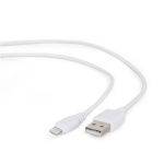 Cablexpert 8-pin sync and charging cable, valge, 1 m