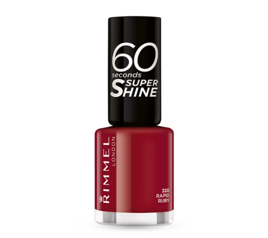 Rimmel London küünelakk 60 Seconds Super Shine 320 - rapid ruby