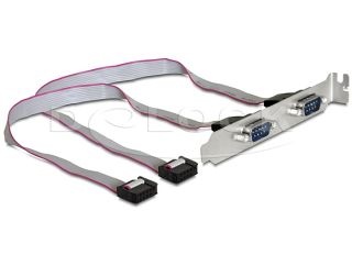 Delock kaabel Slot Bracket > 2 x Serial DB9