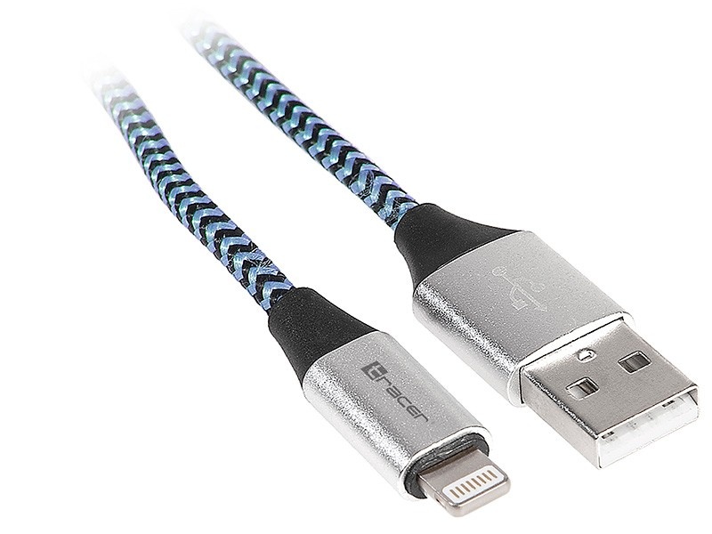 Tracer kaabel USB 2.0 iPhone AM Lightning 1.0m, must-sinine