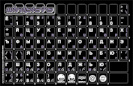 Minipicto klaviatuurikleebis KB-RUS/US-UNI02BLK matt must/valge