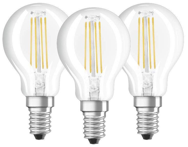 Osram LED pirn Ledvance BASE Clear P Filament 40 non-dim 4W/840 E14, 3-pakk