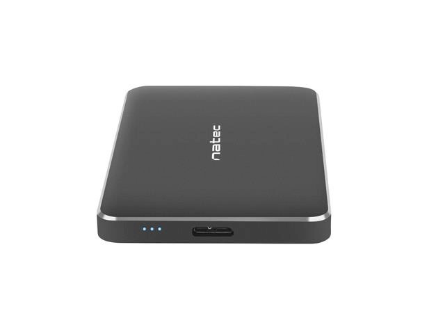 NATEC kettaboks external enclosure OYSTER PRO for 2.5" SATA, USB 3.0, must, Alu.