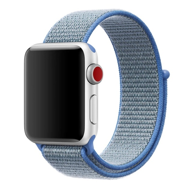Randmerihm Nylon Sport Loop (Apple Watch) sinine, 42mm/44mm