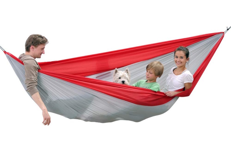 Amazonas võrkkiik UL Silk Traveller XXL hall/punane | AZ-1030190