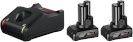 Bosch akulaadija GAL 12V-40 + 2x 6.0Ah Rechargeable Battery