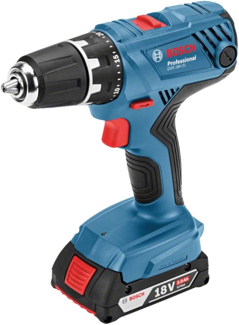 Bosch akutrell GSR 18V-21 + 2 Accus Cordless Drill Driver