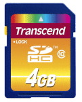 Transcend mälukaart SDHC 4GB Class 10