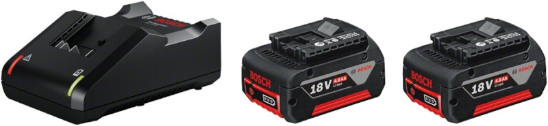 Bosch aku 2x 4.0Ah + GAL 18V-40 Rechargeable Battery