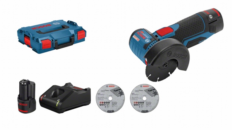 Bosch nurklihvija GWS 12V-76, 2x GBA 12V 3.0 Cordless Angle Grinder juhtmevaba