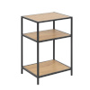H4Y Abilaud SEAFORD 42x35xH63cm, 2-riiuliga, riiulid: lamineeritud kattega mööbliplaat, värvus: tamm, raam: must metall
