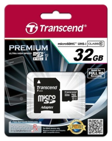 Transcend mälukaart microSDHC 32GB Class 10 UHS-I Premium + adapter