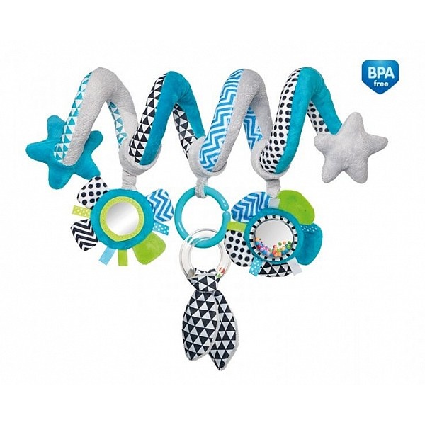 Canpol BABIES interaktiivne mänguasi voodile/vankrile Zig Zag, 68/063_blu