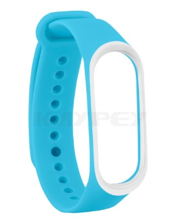 Randmerihm Silicone Watch Strap (Xiaomi Mi Band 3) taevasinine/valge