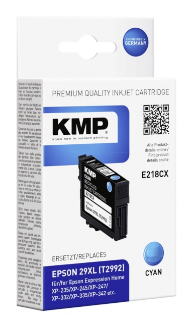 KMP tindikassett E218CX tsüaan asendustoode: T2992 XL
