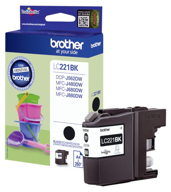 Brother tindikassett LC-221 BK must