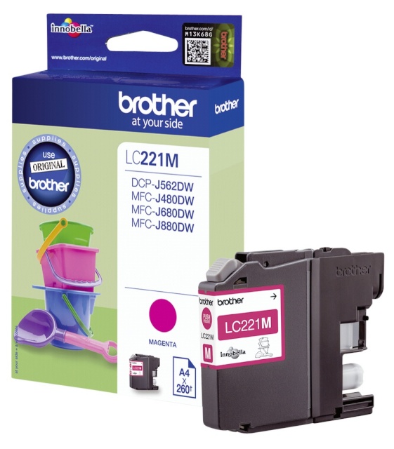 Brother tindikassett LC-221 M punane