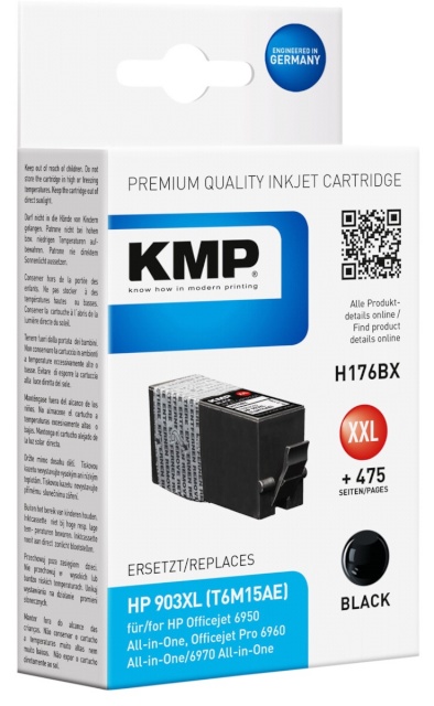 KMP tindikassett H176BX must asendustoode: T6M15AE 903XXL