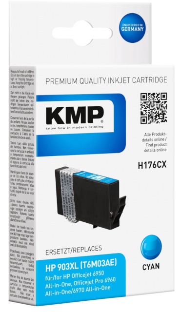 KMP tindikassett H176CX tsüaan asendustoode: T6M03AE 903XL