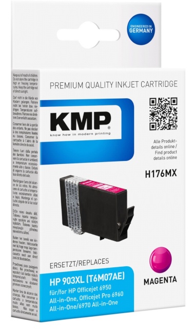 KMP tindikassett H176MX punane asendustoode: T6M07AE 903XL