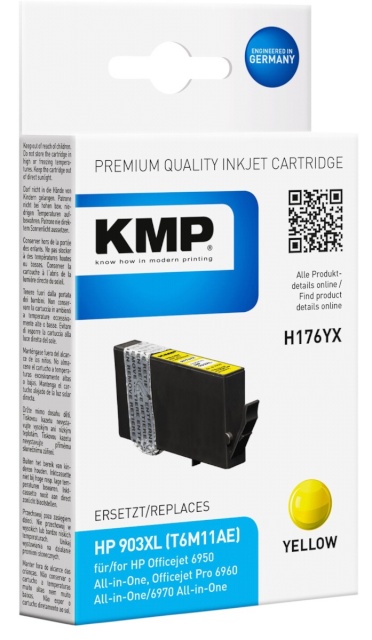 KMP tindikassett H176YX kollane asendustoode: T6M11AE 903XL