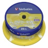 Verbatim toorikud DVD+RW 4.7GB 4x matthõbe 25tk.