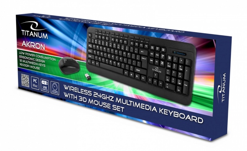 Esperanza klaviatuur Wireless Set Keyboard + Mouse AKRON US