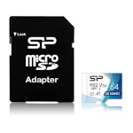 Silicon Power mälukaart Superior Pro microSDXC 64GB UHS-I U3 V30 +adapter