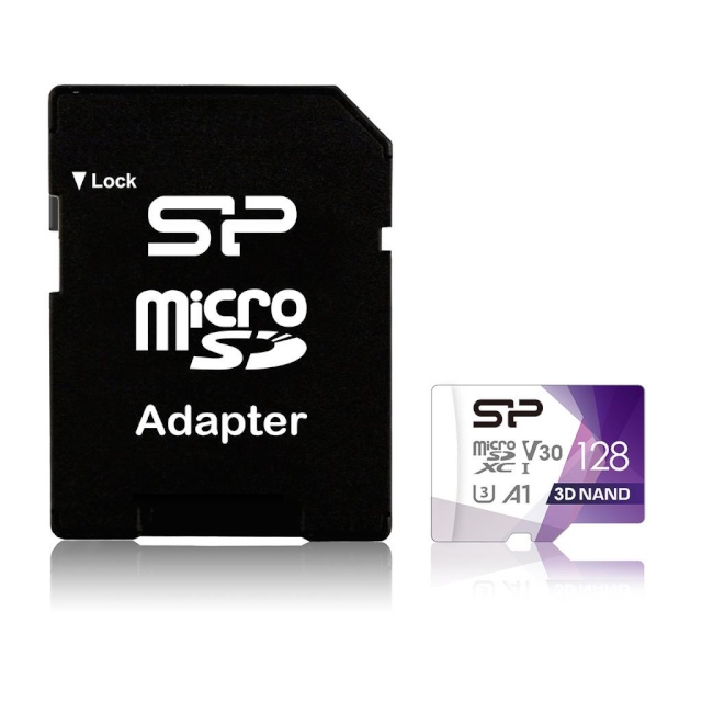 Silicon Power mälukaart microSDXC 128GB Superior Pro V30 + adapter